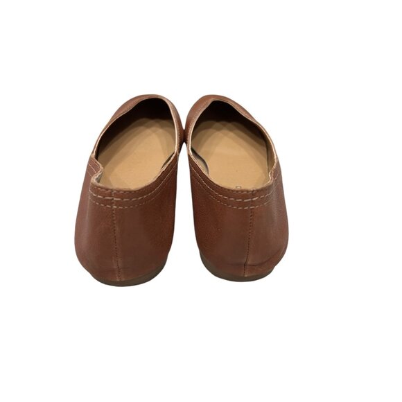 Lucky Brand Alba Flats Shoes Size 7.5 Leather Brown - Picture 5 of 9